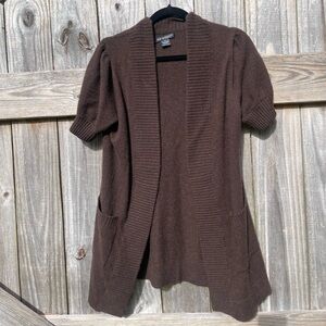 Avellini Brown Cashmere Women's Cardigan Sweater Size M